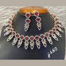 Jain Jewellers Rose Gold Plated AD Stone Necklace Set