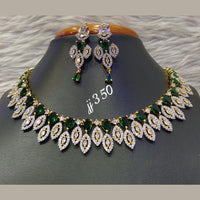 Jain Jewellers Gold Plated AD Stone Necklace Set