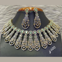 Jain Jewellers Gold Plated AD Stone Necklace Set