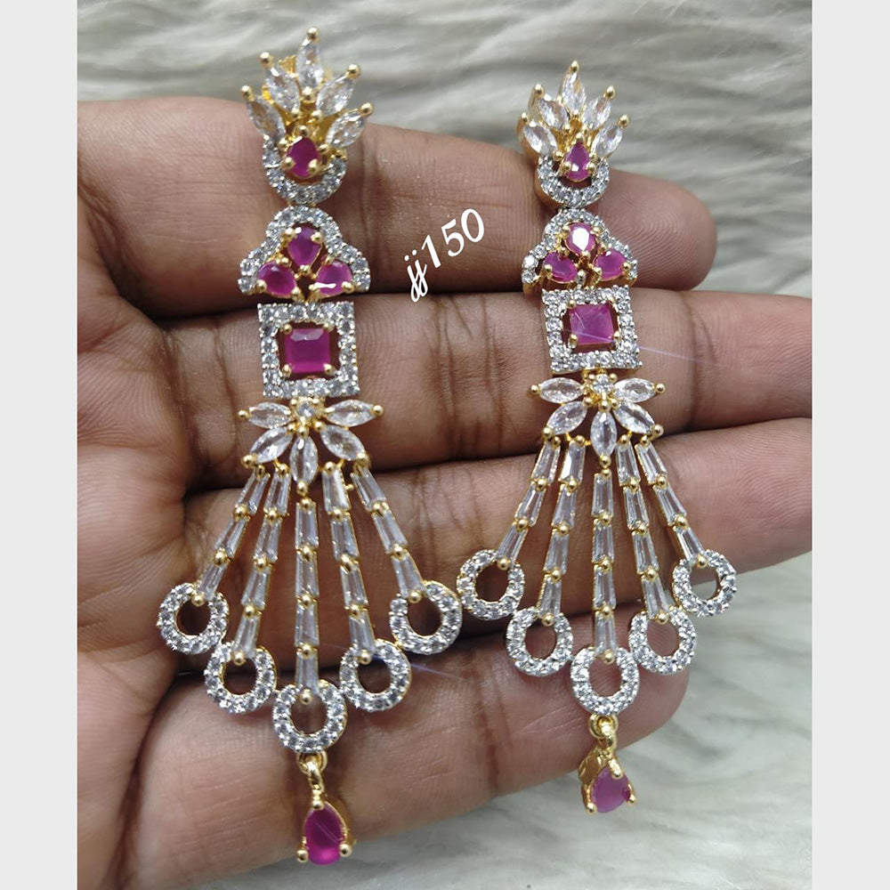 Jain Jewellers AD Stone Dangler Earrings