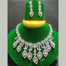 Jain Jewellers Silver Plated AD Stone Necklace Set