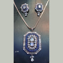 Jain Jewellers Rose Gold Plated AD Stone Chain Pendant Set