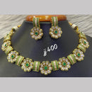 Jain Jewellers Gold Plated AD Stone Necklace Set