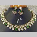 Jain Jewellers Gold Plated AD Stone Necklace Set