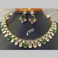 Jain Jewellers Gold Plated AD Stone Necklace Set