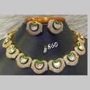 Jain Jewellers Gold Plated AD Stone Necklace Set