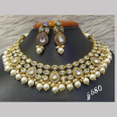 Jain Jewellers Gold Plated AD Stone Necklace Set