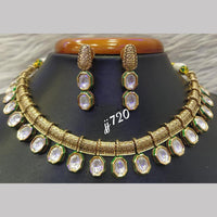 Jain Jewellers Gold Plated AD Stone Necklace Set