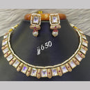 Jain Jewellers Gold Plated AD Stone Necklace Set