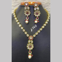 Jain Jewellers Gold Plated AD Stone Long Necklace Set