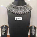 Jain Jewellers Silver Plated AD Stone Necklace Set