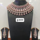Jain Jewellers Gold Plated AD Stone Necklace Set