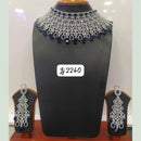 Jain Jewellers Silver Plated AD Stone Necklace Set