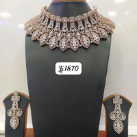 Jain Jewellers Gold Plated AD Stone Necklace Set