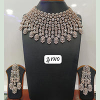 Jain Jewellers Gold Plated AD Stone Necklace Set