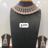 Jain Jewellers Gold Plated AD Stone Necklace Set