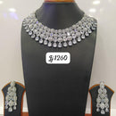 Jain Jewellers Silver Plated AD Stone Necklace Set