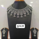Jain Jewellers Silver Plated AD Stone Necklace Set