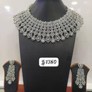 Jain Jewellers Silver Plated AD Stone Necklace Set