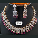 Jain Jewellers Gold Plated AD Stone Necklace Set