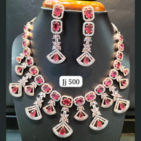 Jain Jewellers Gold Plated AD Stone Necklace Set