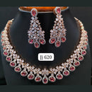 Jain Jewellers Gold Plated AD Stone Necklace Set