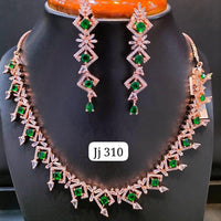 Jain Jewellers Gold Plated AD Stone Necklace Set