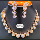 Jain Jewellers Gold Plated AD Stone Necklace Set