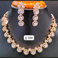 Jain Jewellers Gold Plated AD Stone Necklace Set