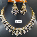 Jain Jewellers Gold Plated AD Stone Necklace Set