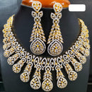 Jain Jewellers Gold Plated AD Stone Necklace Set