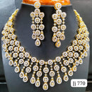 Jain Jewellers Gold Plated AD Stone Necklace Set