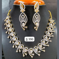 Jain Jewellers Gold Plated AD Stone Necklace Set