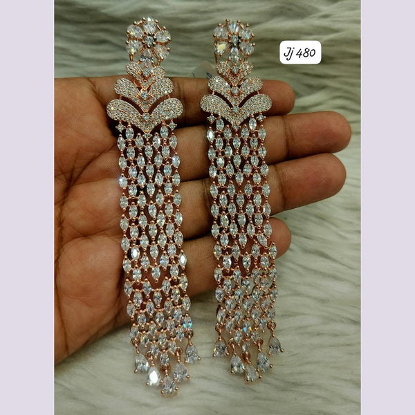 Statement Sliver Color Long and Premium Quality American Diamond Jumka  Style Earrings with Pearl | Indian Jewelry | | Long Earrings | American  diamond, Long earrings, Pearls