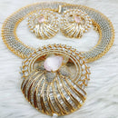 Jain Jewellers Gold Plated AD Stone Necklace Set