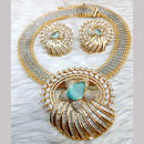 Jain Jewellers Gold Plated AD Stone Necklace Set