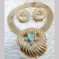 Jain Jewellers Gold Plated AD Stone Necklace Set