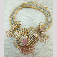 Jain Jewellers Gold Plated AD Stone Necklace Set