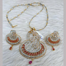 Jain Jewellers Gold Plated AD Stone Chain Pendant Set