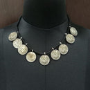 Jeweljunk Rhodium Plated Statement Necklace - 1106634