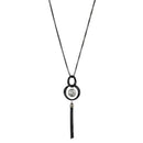 Urthn Black Oxidised Plated Statement Necklace - 1106820B