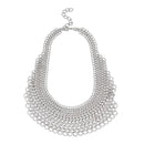 Urthn Rhodium Plated Statement Necklace - 1107007