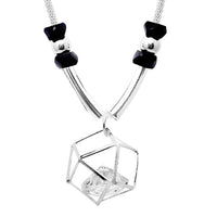 Urthn Silver Plated Glass Stone Contemporary Necklace - 1107701A
