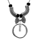 Urthn Glass Stone Rhodium Plated Necklaces - 1107719C