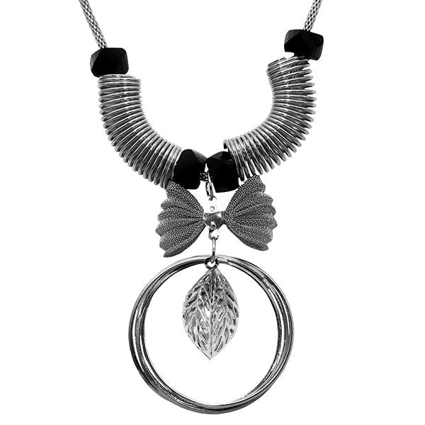 Urthn Rhodium Plated Glass Stone Necklaces - 1107720C