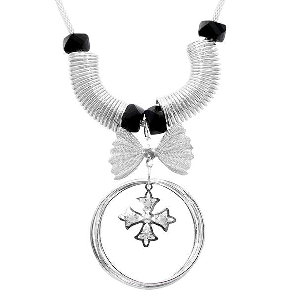 Urthn Silver Plated Glass Stone Necklaces - 1107721A