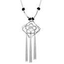 Urthn Silver Plated Glass Stone Statement Necklace - 1107724A