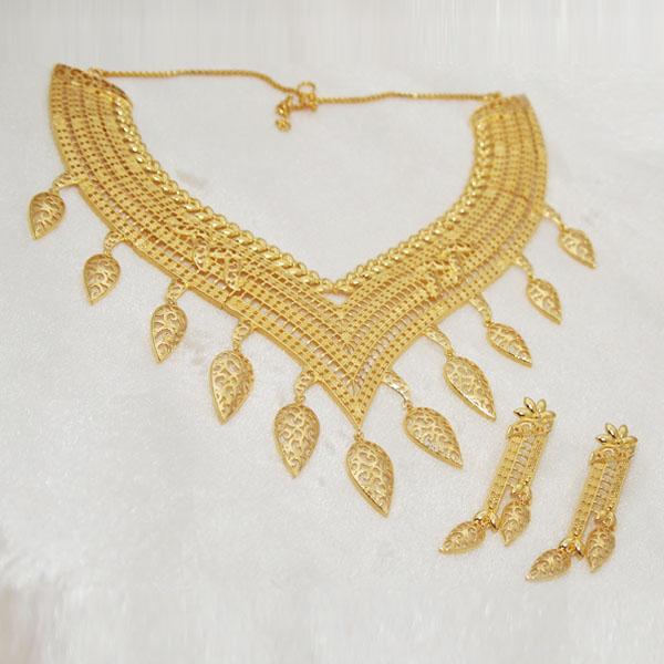 Utkrishtt Forming Gold Plated Copper Necklace Set - 1107809
