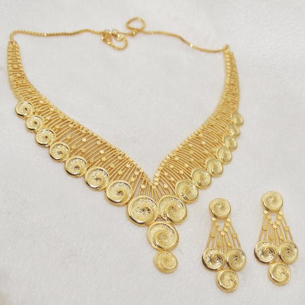 Utkrishtt Copper Forming Gold Plated Necklace Set - 1107810