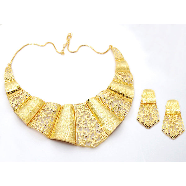 Matchit Utkrishtt Copper Forming Gold Plated Necklace Set - 1107818 - JW-1107818